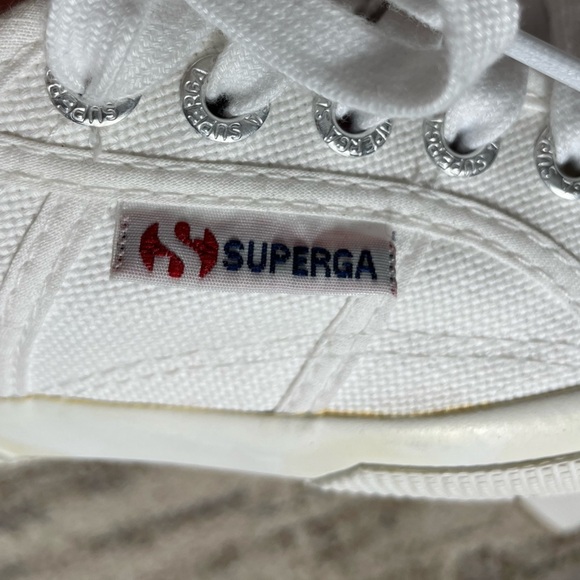 Superga 2750 Cotu Classic Canvas White Sneakers Size 5 / 35 - Picture 10 of 14